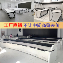 Spot custom thickened multi-link command center console monitoring table operation dispatching desk operating table