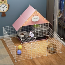 Rabbit Villa Bunny Cage Rabbit house Home Automatic Dung Anti-Spray Urine Luxury Rabbit Cage Double small castle