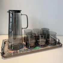 Xinjiang Nordic wind explosion-proof high temperature water tool set household high-end glass water gear with handle kettle