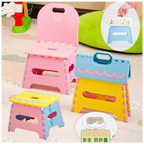 Thickened Plastic Folding Stool Portable Creative Hand Small Bench Children Stool Maza Home Adult Short Stool