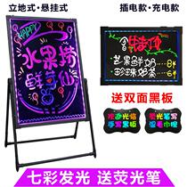 Store door led handwritten billboard fluorescent small blackboard shop fluorescent board advertising board luminous writing display board