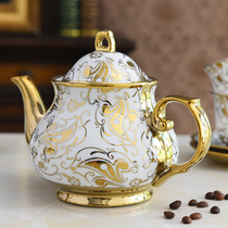 High-end coffee set afternoon tea ceramic European coffee pot large capacity teapot cold kettle retro home Creative