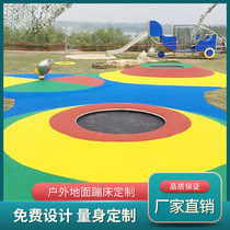 Outdoor trampoline park ground bouncing trampoline round non-standard buried small outdoor childrens jumping bed manufacturers customized