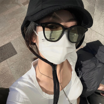 Tyrant Officer Net Black Box Green Gm Sunglasses Female Senior Sensation Ins Nets Red photo with big face showing slim anti-UV rays