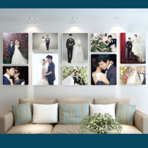 Living room photo wall decoration photo frame wedding photo enlarged wall combination creative sofa background wall fixed production
