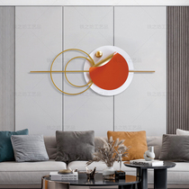 Simple round wrought iron wall hanging living room sofa background wall decoration pendant modern dining room bedroom wall decoration