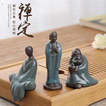 Gokiln Tea Darling Ceramic Pendulum with Nourishing Zen-no-phase monk Tea table Tea table Tea table Tea Art Deco Decorative Personality Accessories