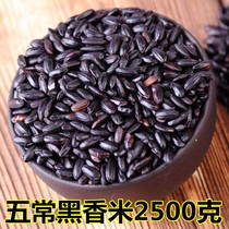 Black rice 5 catty northeast Heilongjiang Five Change origin shipping black fragrant rice without dyeing black rice porridge Cereals 2500g