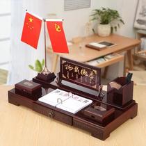 High-end boss Office fortune decoration decoration desk decoration creative pen holder business table opening gift