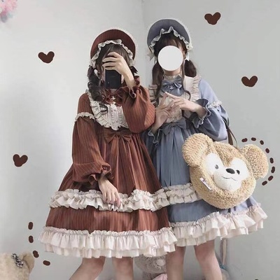 taobao agent Japanese soft cute retro dress, autumn, Lolita style, Lolita OP