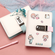 High-value code lock loose-leaf Handbook multi-function with lock diary Diary student stationery notebook