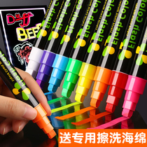 Fluorescent plate special pen LED electronic luminous small blackboard whiteboard Water-based erasable billboard Silver glass plate writing