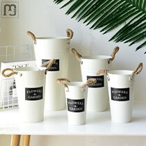 Eurostyle sheet flower barrel flower dry flower barrel flower shop creative decoration flower arrangement cylinder floral living room floor vase flower pot