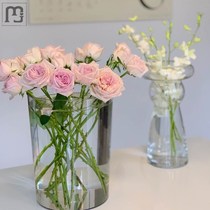 Home Waking Buckets Flowers Vases Flowers Vases Deep Water Special High Round Acrylic Flower Shop Rearing Inserts Plastic Big-way Transparency Industry