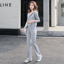 Boomer Casual Sportswear Suit Womens Spring Autumn Season New Loose Fashion Big Code Necropolis 2 Sets Harbor Wind