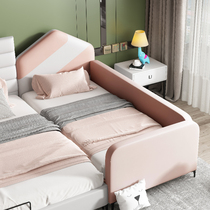 Childrens splicing bed Baby widened edge bed Baby with fence Girl Princess bed Boy single flat bed