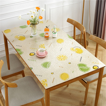 Tablecloth waterproof and oil-proof disposable table mat anti-scalding pvc coffee table tablecloth rectangular desktop pad plastic soft glass