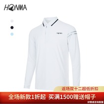 HONMA2021 new golf mens long sleeve T-shirt polo shirt color color film classic version