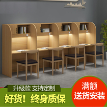 Postgraduate self-study table study room study table partition table and chair immersive sharing small black house College student research counseling