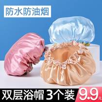 Hood L Woman Cook with Kitchen Cooking Belt and Cooking Wear anti-smoke Home Womens Han version Baotou Anti-drop hair
