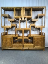 Jin Sinan (small leaf zhennan) Ming and Qing classical antique frame two-piece set 198*40*198 freight to pay