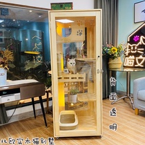 Cat villa Solid wood cat Solid wood cage Luxury cat house Cat house Cat display cabinet Cat Apartment Cat hotel breeding cage