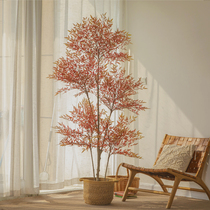 Nordic ins wind simulation green plant Nantian bamboo ornaments bionic plants indoor living room large ground fake tree potted