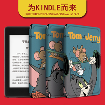  Suitable for kindle protective cover cat and mouse e-book paperwhite4 cartoon Amazon oasis3 2 Migu kpw1 dormant 658 Youth edition 958