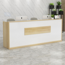 Front desk Cash register small bar Nordic modern simple commercial welcome counter Reception desk Paint consultation desk