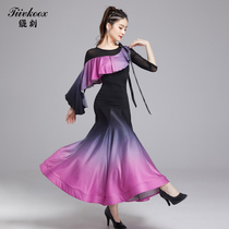 Modern Dance Dress New Latin Dance National Standard Waltz Communication Dance Gradually Greater Swing Dress Practice Performance