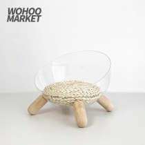 UHop Bazaar Moon Light Cat Nest Transparent Space Capsule Ball Universal Spring Warm Bed Uk Upholstered Super-Removable Wash Solid Wood