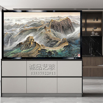 Art Glass Custom Tempered new screen Living room Xuanguan frosted light transmission painted double face 2022 Great Wall