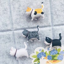 4 Creative cute three-dimensional cat cat cat pins felt Cork message board photo wall decoration I