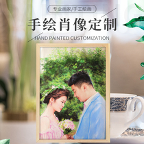 Sketch portrait custom color lead painting generation painting figure head portrait real person Photo turn hand painting portrait painting pure handmade gift