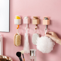 Telescopic probe cat adhesive hook strong glue non-perforated wall hook creative cute dormitory door rear bathroom hook