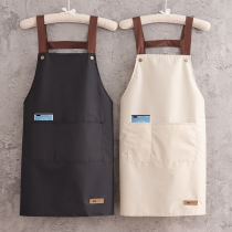 New apron kitchen waterproof and oil-proof work clothes catering women Korean version of waist thin men custom printed logo