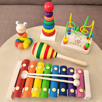 Young Children Baby eight-tone xylophone accordion 8 months baby puzzle Music Toys 1-2-3 years old early education