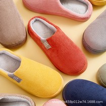 Cotton slippers and women thick soles in winter 2021 lovely household couple indoor warm cotton slippers and male buddy home