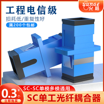  Fiber optic SC flange coupler SC simplex flange head connection adapter sc-sc connector Buttler Flange extension cord Connector adapter Optical brazing coupler Carrier grade