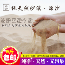 Inner Mongolia desert pure natural sand fine sand fish tank landscaping decoration baby toy sand yellow sand pet sand 9kg