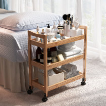 New beauty cart rack beauty salon special tool car solid wood three-layer hair salon lockers