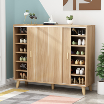  Push-pull sliding door shoe cabinet household door multi-layer shoe rack foyer storage entrance large capacity space-saving corridor dustproof
