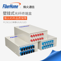 FiberHome Fiber optic terminal box Wall-mounted pigtail fiber optic cable welding box SC FC LC interface universal continuation plate wiring frame