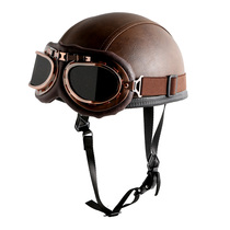 Battery car helmet female electric car semi-helmet Four Seasons universal retro breathable light portable cycling helmet increased popularity