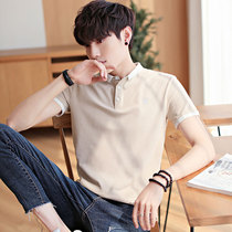 polo shirt mens short-sleeved t-shirt loose lapel 2021 summer new business casual slim-fitting collar mens fashion