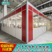 Office workshop dust-free workshop plate glass partition wall high partition screen soundproof wood decorative board warehouse compartment