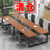 Conference Table Long Table Brief Modern Training Talks Strip Desk Bench Office Meeting Table And Chairs Combination