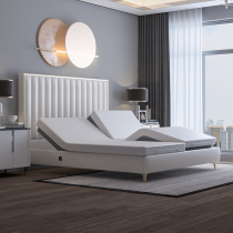 Modern simple multi-functional intelligent electric lifting massage bed Light luxury ins net red leather 1 8 meters double wedding bed