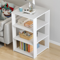 Simple lattice bookshelf landing Provincial space desk Students wood containing small short multilayer narrow slit small shelf