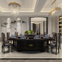 Peng Radar Hotel Electric Dining Table Big Round Table Modern Chinese 15 people automatically rotating hotpot table and chairs Restaurant table